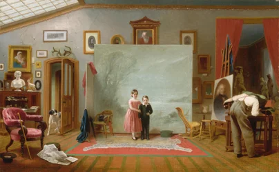 Interior with Portraits